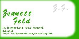 zsanett feld business card